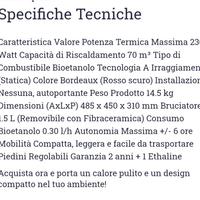stufa bioetanolo "Mini Ruby" 