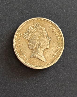 Moneta 1Pound 1985, originale