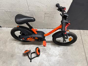 Bicicletta bambino/a Btwin 14” 3-5 anni rotelle