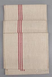 Strofinacci in canapa a righe rosse