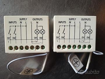 2 Attuatori ES.MINI per tapparella, luci, tende