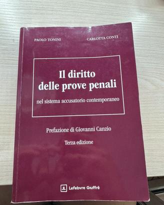 Il diritto delle prove penali. Tonini, Conti