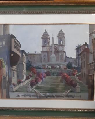 Olio su tela Trinità dei Monti