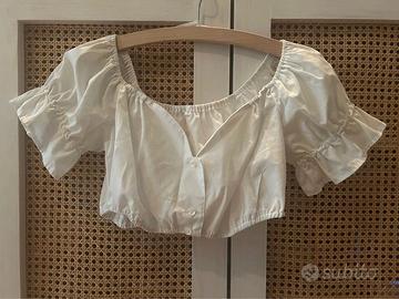 Camicetta dirndl bianca