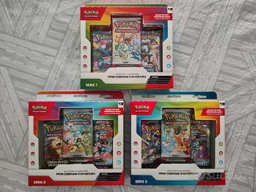 Le 3 serie Pokemon PRIMI COMPAGNI D'AVVENTURA 