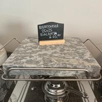 Bistecchiera rialzata con pietra ollare 25x25