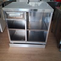 TAVOLO IN ACCIAIO 90X70 BAR