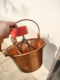 pentola in rame antica vintage