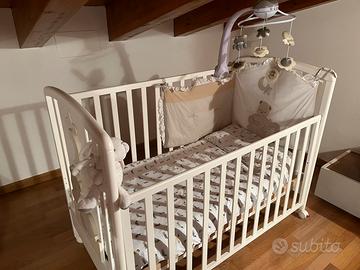 Lettino - Culla Erbesi + materasso + paracolpi
