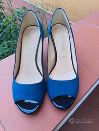 scarpe donna eleganti n 37 blu