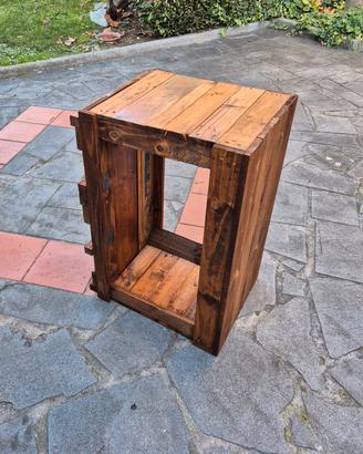 Tavolo da appoggio, sgabello o porta legna