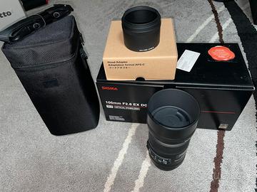 Sigma 105mm F2.8 EX DG Macro OS HSM attacco Canon