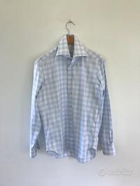 Camicia uomo bianca e azzurro