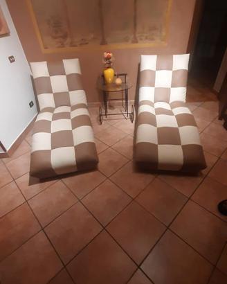 Poltrona relax - chaise longue in ecopelle