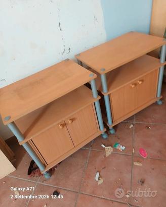 comodini con ante 