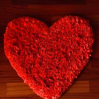 Tappeto cuore arancione