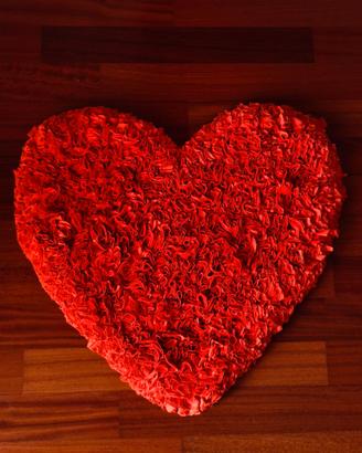 Tappeto cuore arancione