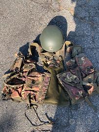 Casco e gilet da softair