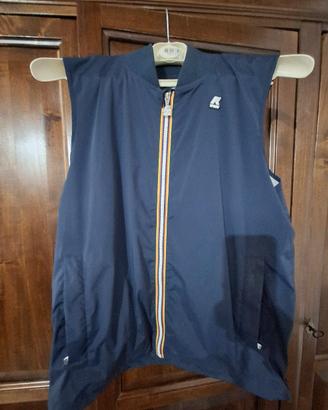 kway smanicato blu taglia M