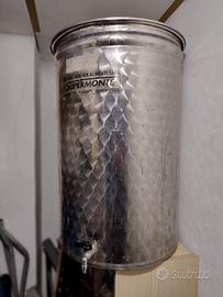 Barile per vino olio in acciaio 100 litri