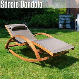 Sdraio a dondolo in legno larice trattato NUOVO