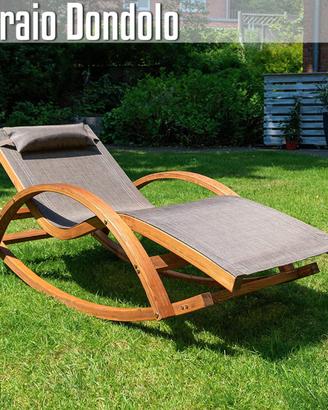 Sdraio a dondolo in legno larice trattato NUOVO