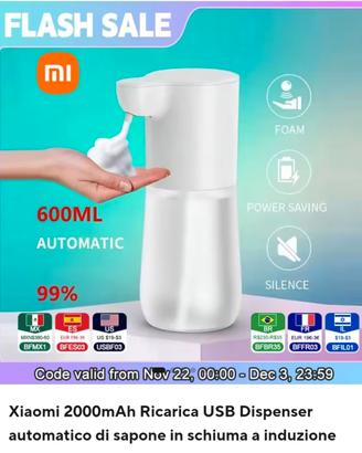 Dispenser automatico di sapone 600ml