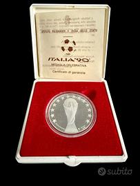 Medaglia ufficiale Italia 90 in argento  IPZS