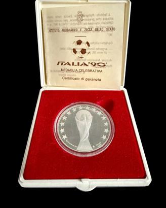 Medaglia ufficiale Italia 90 in argento  IPZS