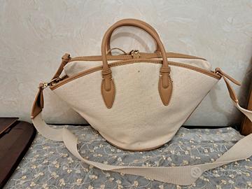 borsa shopper in tela di Zara