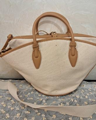 borsa shopper in tela di Zara