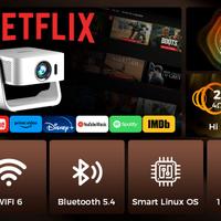 Proiettore 4K con WiFi 6 e Bluetooth 5.4, HDR10+ &