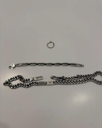 Set gioielli uomo acciaio