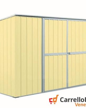 Casetta giardino in Acciaio 345x186cm - 6mq beige