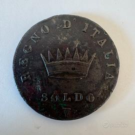 Soldo 1808 V Venezia Napoleone R2 + moneta omaggio