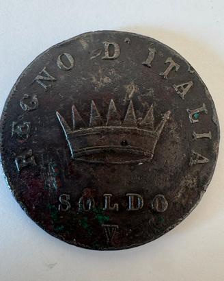 Soldo 1808 V Venezia Napoleone R2 + moneta omaggio