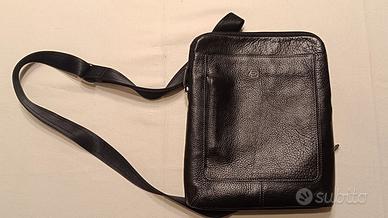 Borsa in pelle a tracolla "P Quadro"