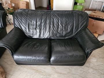 Coppia Divani Vintage in Pelle (Anni '80) - Anche 