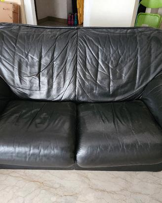 Coppia Divani Vintage in Pelle (Anni '80) - Anche 