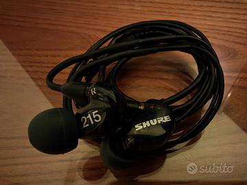 Cuffie auricolari Shure SE215-K-E come nuovi