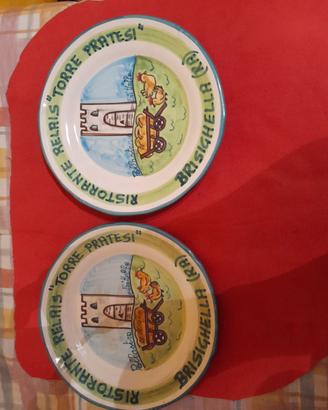 Due piatti da collezione ristorante