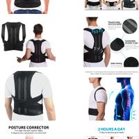 2 PezziTutori Schiena 1 Taglia L + 1 Taglia XL