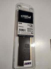 RAM Crucial 32 GB DDR5-4800 Desktop (UDIMM)