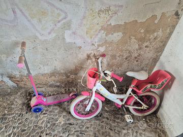 Bicicletta bambina piu monopattini