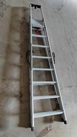 Scala pieghevole 8 gradini alluminio 