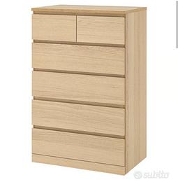 2 x MALM
Ikea 6 cassetti ROVERE - 80x123