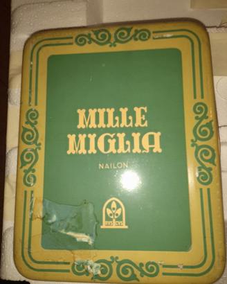 Scatola in latta vintage mille miglia