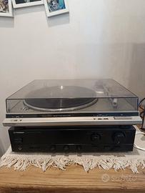 giradischi technics SL DD22 e amplificatorePioneer