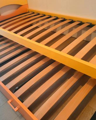 Letto singolo con secondo letto estrabile