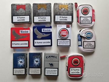 Porta sigarette in metallo e stoffa Marlboro Camel - Collezionismo In  vendita a Ascoli Piceno